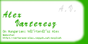 alex varteresz business card